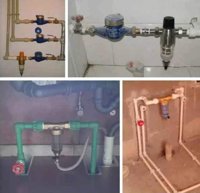 前置自沖過濾安裝圖解以及安裝后的效果圖，怎么安裝看此文即可！